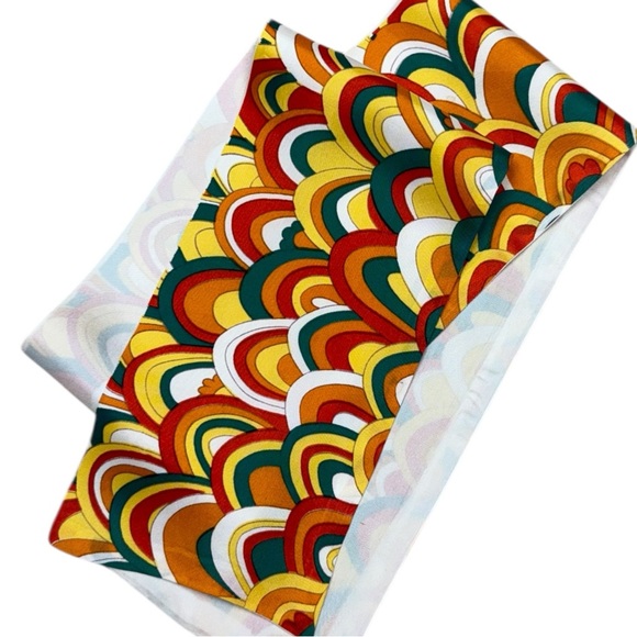 Vintage 1970s Psychedelic Head Scarf Sash Mod Accessory - Picture 5 of 9